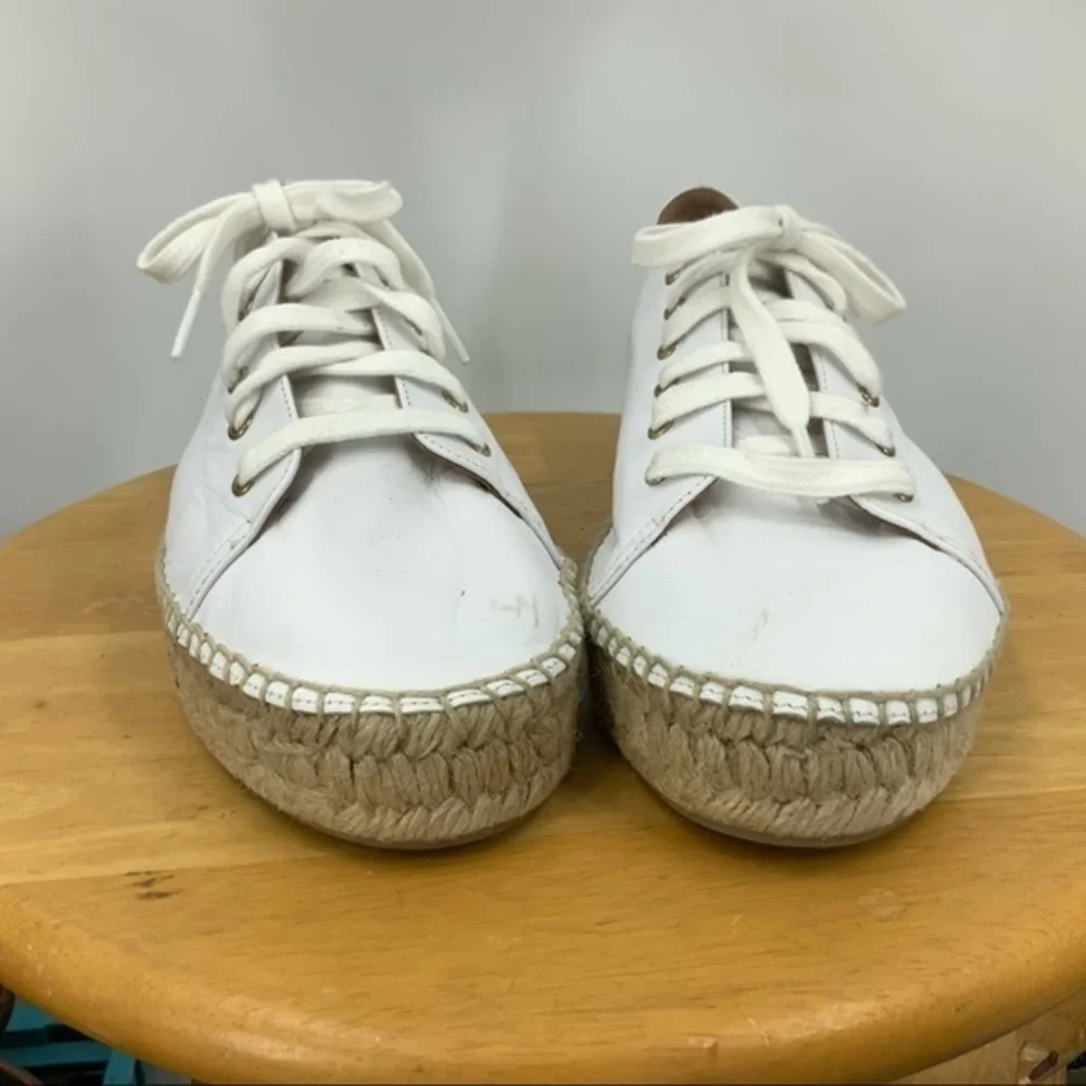Pima2 White leather espadrille platform sneaker 40